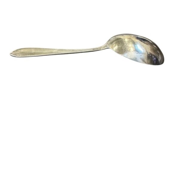 Vintage Wm. Rogers & Son AA Pat. Apr. 14-25 Silver-Plated Ornate Serving Spoon - Picture 4 of 9